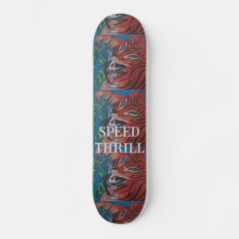 TIGER SCHAATS BOARD ONTWERP VAN PAULA REILLY PERSOONLIJK SKATEBOARD