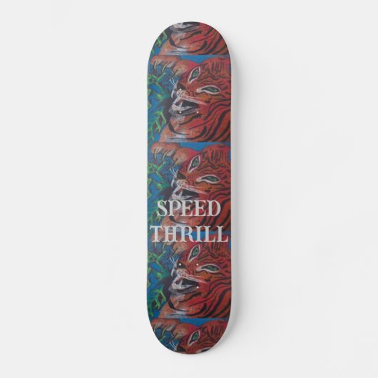 TIGER SCHAATS BOARD ONTWERP VAN PAULA REILLY PERSOONLIJK SKATEBOARD (Voorkant)