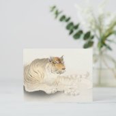 Tiger schilderen door Ohara Koson Briefkaart (Staand voorkant)