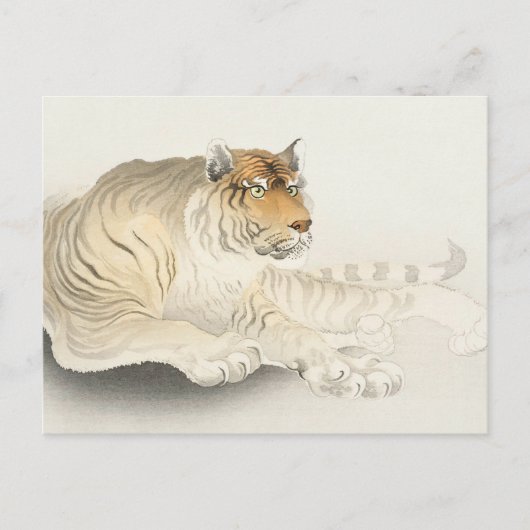 Tiger schilderen door Ohara Koson Briefkaart (Voorkant)