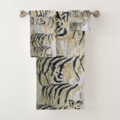 Tiger Schilderen Vezel Art Print Badhanddoek Set Bad Handdoek (Insitu)