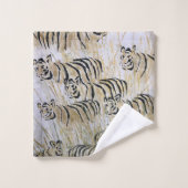 Tiger Schilderen Vezel Art Print Badhanddoek Set Bad Handdoek (Wasdoekje)