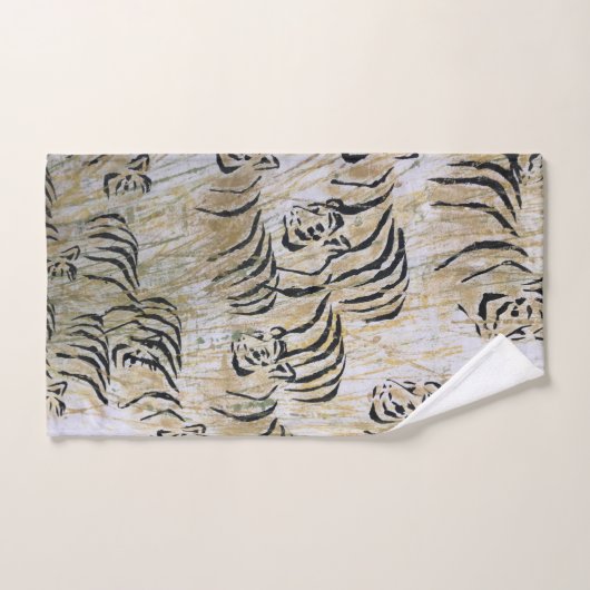 Tiger Schilderen Vezel Art Print Badhanddoek Set Bad Handdoek (Handdoek)