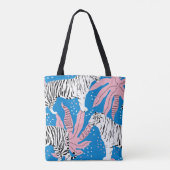 Tiger seamless pattern,wild animal background,tren tote bag (Achterkant)