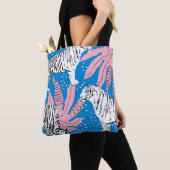 Tiger seamless pattern,wild animal background,tren tote bag (Dichtbij)