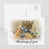 Tiger,Seeking_ Briefkaart (Voorkant / Achterkant)