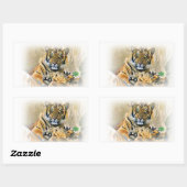 Tiger,Seeking_ Rechthoekige Sticker (Vel)