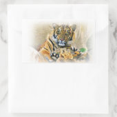 Tiger,Seeking_ Rechthoekige Sticker (Tas)