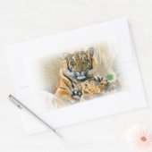 Tiger,Seeking_ Rechthoekige Sticker (Envelop)