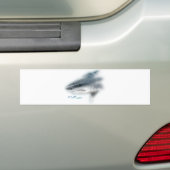 Tiger Shark Head Bumpersticker (Op auto)