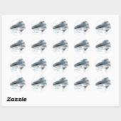 Tiger Shark Head Ronde Sticker (Vel)