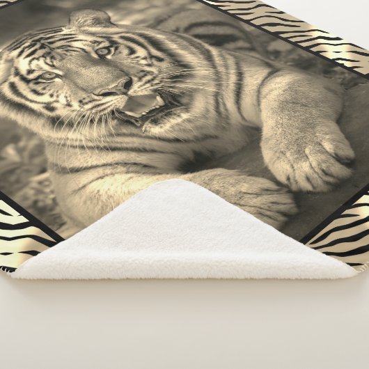 Tiger Sherpa Blanket Sherpa Deken (3/4)