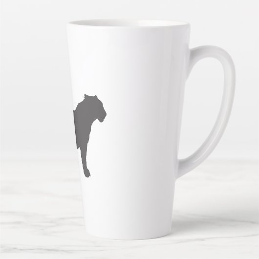 Tiger Silhouette Latte Mok (Rechts)