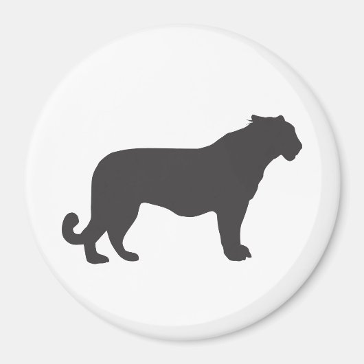 Tiger Silhouette Magneet (Voorkant)