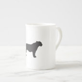 Tiger Silhouette Porselein Kop (Voorkant rechts)