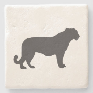 Tiger Silhouette Stenen Onderzetter