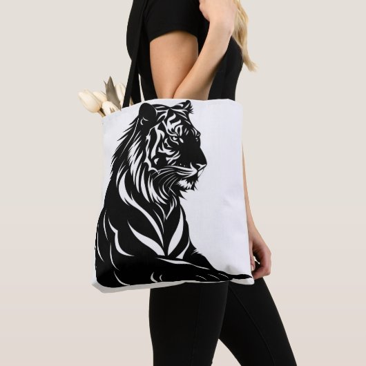 Tiger Silhouette Tote Bag (Dichtbij)