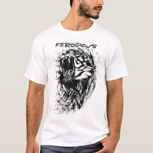 Tiger Silhoutte Print Mannen T-shirt