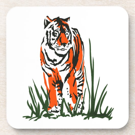 Tiger Silkscreen Bier Onderzetter (Voorkant)