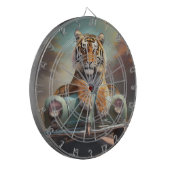 Tiger sitting on a sports car  dartbord (Voorkant Links)