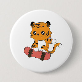 Tiger Skating Ronde Button 7,6 Cm