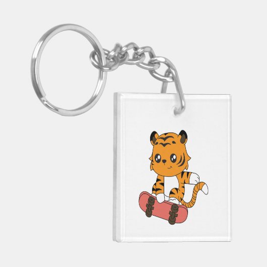 Tiger Skating Sleutelhanger (Voorkant Links)