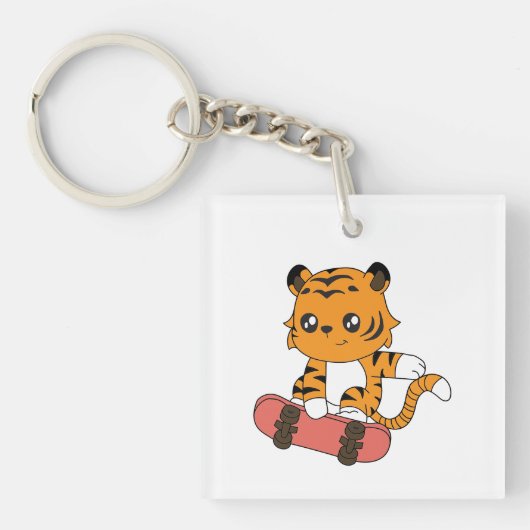 Tiger Skating Sleutelhanger (Voorkant)