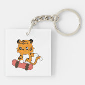 Tiger Skating Sleutelhanger (Achterkant)
