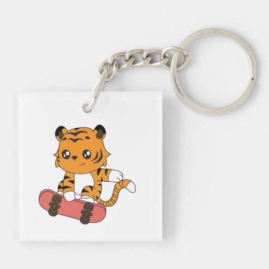 Tiger Skating Sleutelhanger (Achterkant)
