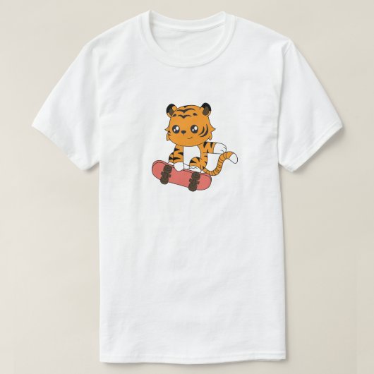 Tiger Skating T-shirt (Design voorkant)