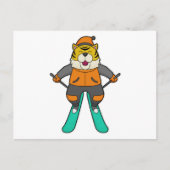 Tiger Skier Ski Briefkaart (Voorkant)