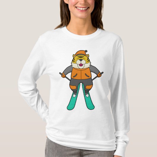 Tiger Skier Ski T-shirt (Voorkant)