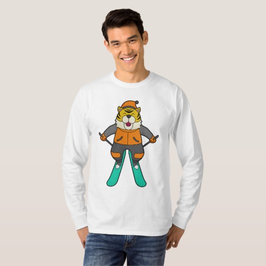 Tiger Skier Ski T-shirt (Voorkant volledig)