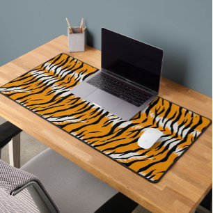 Tiger Skin Animal Print Patroon Ontwerp Bureaumat