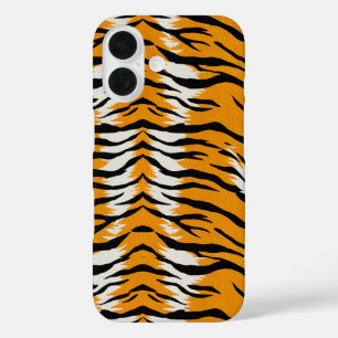 Tiger Skin Animal Print Patroon Ontwerp iPhone 16 Hoesje