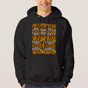 Tiger Skin Animal Print Patroon Ontwerp Hoodie