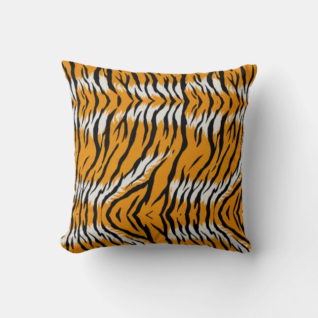 Tiger Skin Animal Print Patroon Ontwerp Kussen (Voorkant)