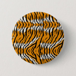 Tiger Skin Animal Print Patroon Ontwerp Ronde Button 5,7 Cm