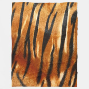 TIGER SKIN FLEECE BLANKET DEKEN