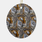 Tiger Skin Print, Safari Animal Gift Pattern Keramisch Ornament (Links)