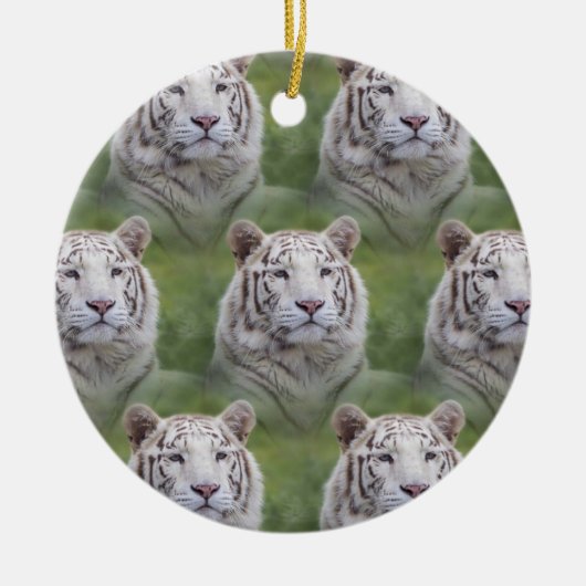 Tiger Skin Print, Safari Animal, Mannen Kinderen Keramisch Ornament (Voorkant)