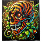 Tiger Skull Douchegordijn (Voorkant)