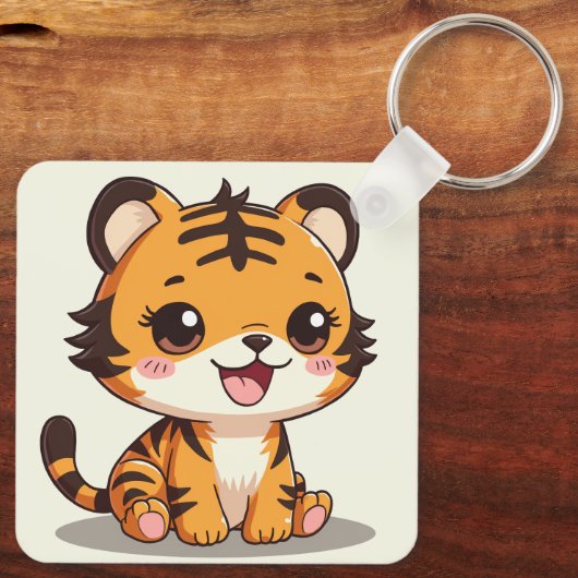 Tiger-sleutelhanger Sleutelhanger (Achterkant)