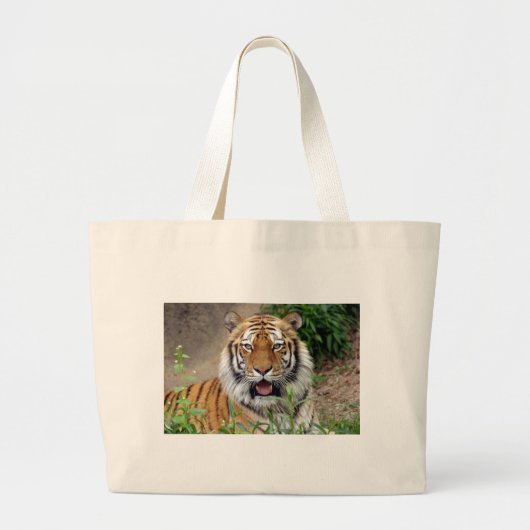 Tiger Smile Grote Tote Bag (Voorkant)