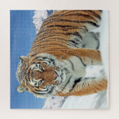 Tiger Snow Mountains Animal Trendy Foto Legpuzzel (Verticaal)