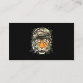 Tiger Soldier Veteran Army Tiger Safari Animal Lov Visitekaartje (Achterkant)