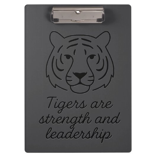 Tiger Spirit: kracht en leiderschap Klembord (Voorkant)