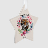 "Tiger" stervormig acryl Ornament (voorkant)
