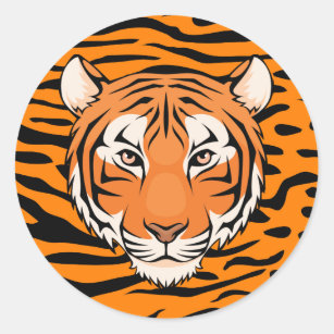 Tiger Sticker (Circle) - ga wilde tijgers!