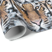 Tiger streept portret in de Grafische Stijl van de Cadeaupapier (Rol Hoek)
